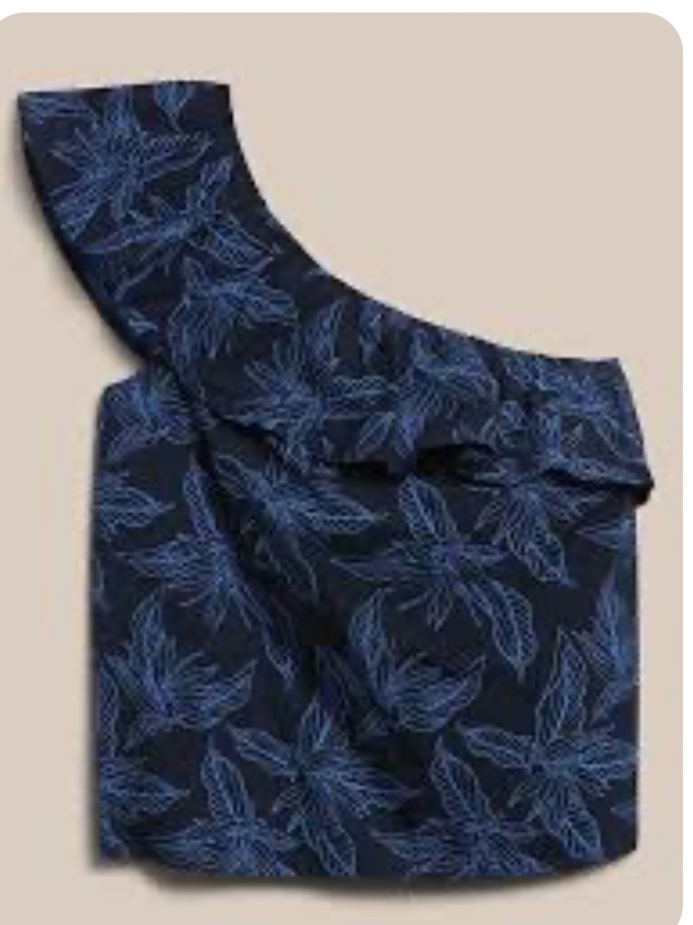 Banana Republic Preppy Floral One-Shoulder Top Size: M New